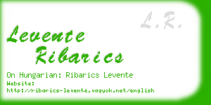 levente ribarics business card